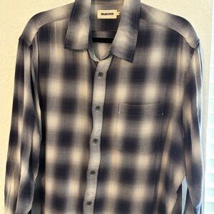 Taylor Stitch Blue and White Plaid Casual Shirt